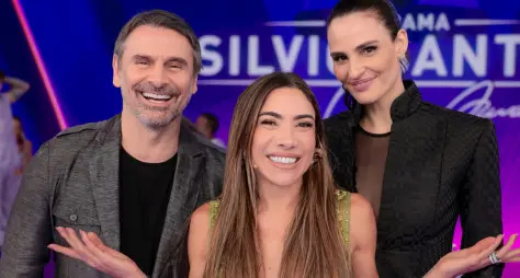 Patricia Abravanel recebe Murilo Rosa e Fernanda Tavares no SBT
