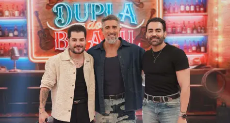 Marcos Mion recebe Guilherme e Benuto em etapa do 'Dupla do Brasil'
