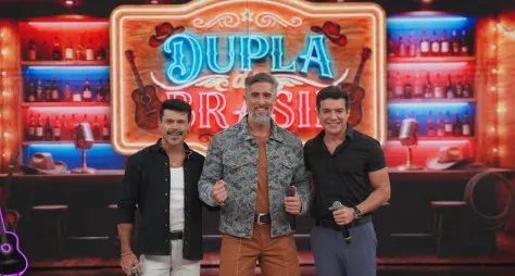 No júri do 'Dupla do Brasil', o 'Caldeirão' recebe Marcos e Belutti