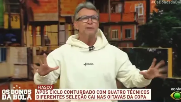 Surto de Neto após vexame do Brasil faz Band superar SBT na audiência