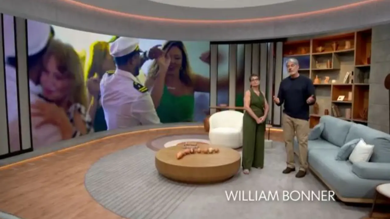 Sandra Annenberg e William Bonner no Globo Repórter