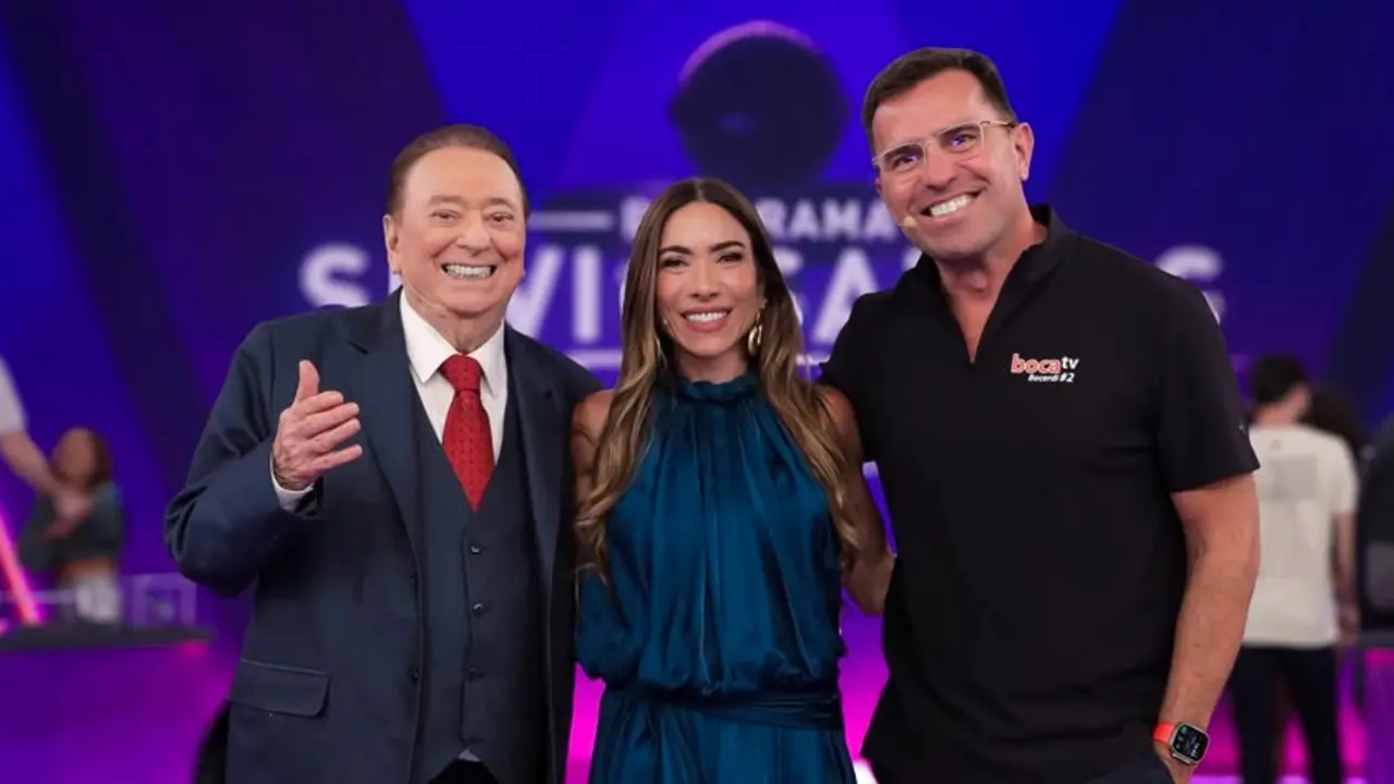 Raul Gil e Patricia Abravanel e Rodrigo Bocardi