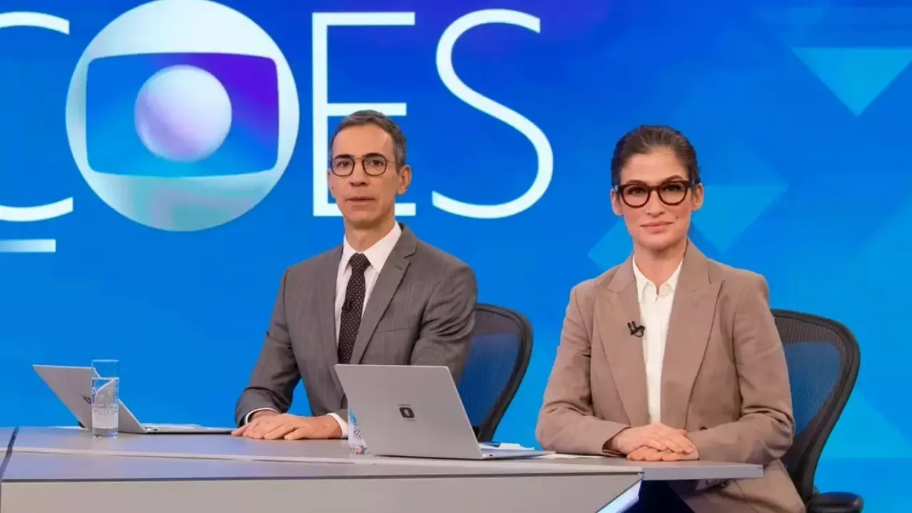 César Tralli e Renata Vasconcellos