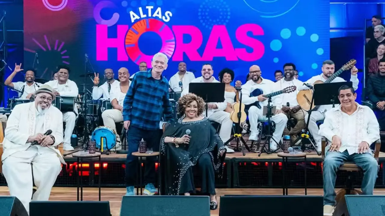 Imagem ilustrativa sobre Alcione volta ao ar em "Altas Horas" junto a Taís, Jorge e Zeca