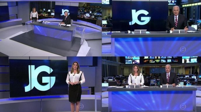 O novo cenário do Jornal da Globo. Foto: Divulgação
