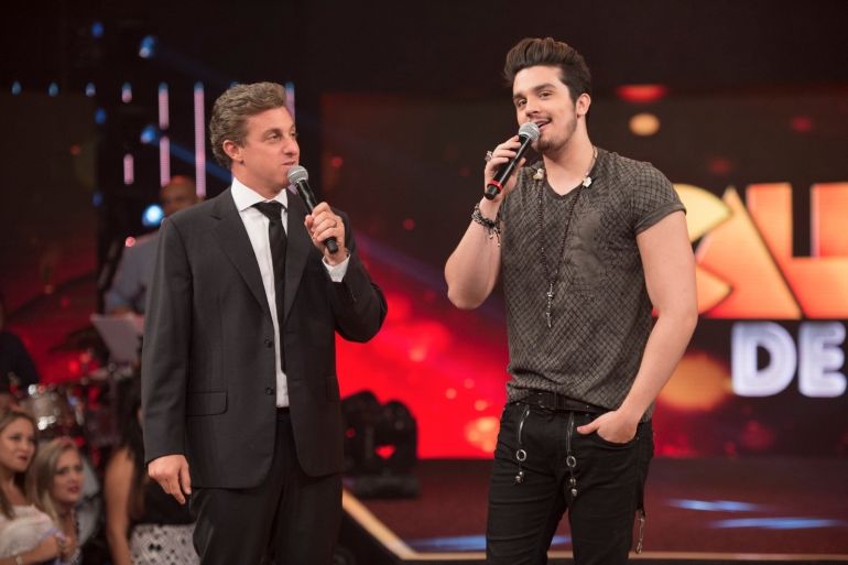 Luciano Huck e Luan Santana. Foto: Globo/Alex Carvalho