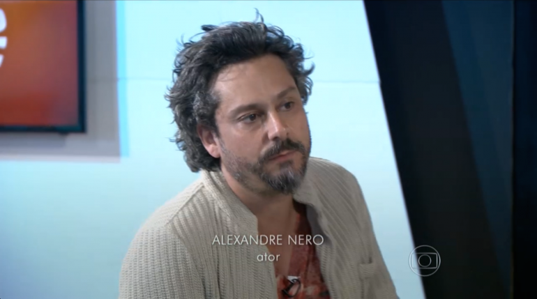 Alexandre Nero em entrevista ao Fantástico (Foto: Reprodução/TV Globo)