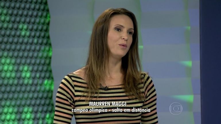 Maurren Maggi no Esporte Espetacular (Foto: Reprodução/TV Globo)