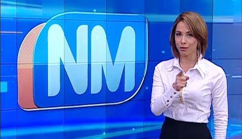 Neila Medeiros à frente do Notícias da Manhã (Foto: Reprodução/SBT)