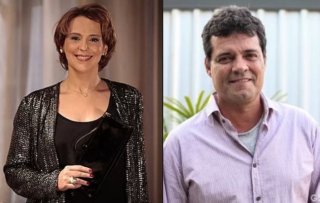 Ana Beatriz Nogueira e Felipe Camargo serão par em novela (Fotos: TV Globo)