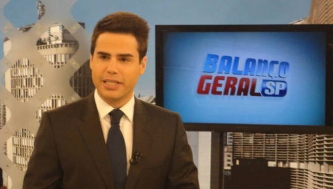 Luiz Bacci apresentando o Balanço Geral SP (Foto: Reprodução/TV Record)