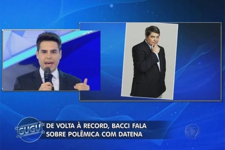 Bacci guarda mágoa de José Luiz Datena (Foto: Reprodução/TV Record)