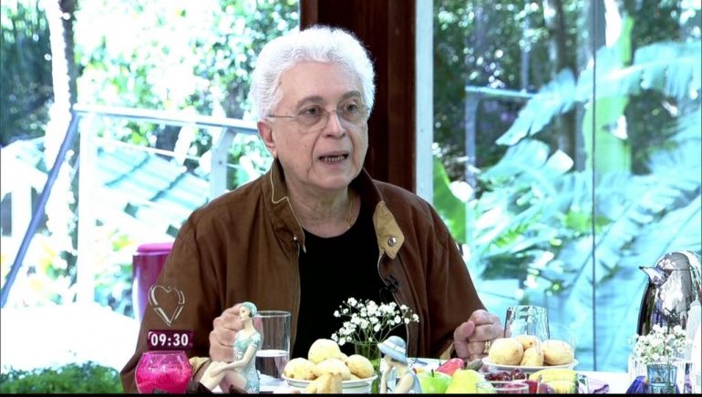 Aguinaldo Silva num café da manhã com Ana Maria Braga (Foto: Reprodução/TV Globo)