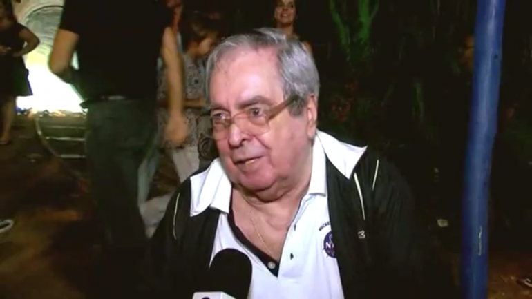 Benedito Ruy Barbosa no lançamento de Meu Pedacinho de Chão (Foto: Reprodução/TV TEM)