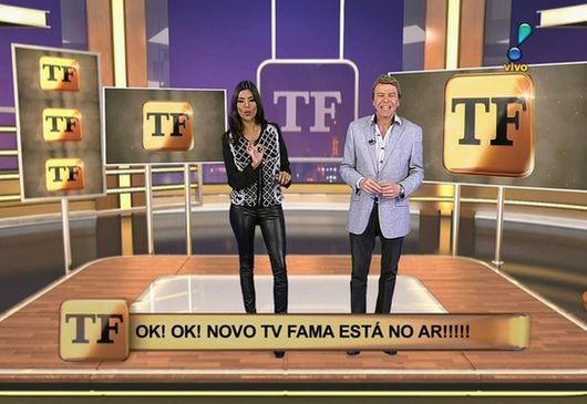 O novo cenário do TV Fama. Foto: Reprodução/RedeTV