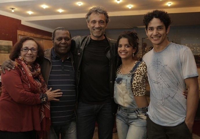 Zezita Matos, Gésio Amadeu, Domingos Montagner, Rayza Alcântara e Diyo Coêlho (Foto: Inácio Moraes/Gshow)
