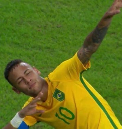 Neymar comemorando gol. Foto: Reprodução