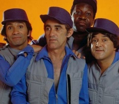 O elenco de Os Trapalhões, na década de 80. Foto: Globo