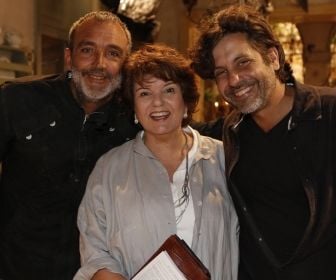 Rogério Gomes, Jhin e Pedro Vasconcelos. Foto: Globo