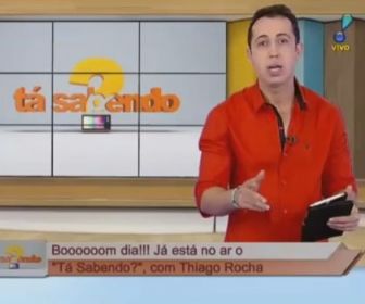 Thiago Rocha apresenta o Tá Sabendo?. Reprodução/RedeTV