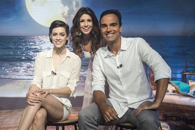 Sophia Abrahão, Paula Fernandes e Tadeu. Foto: Globo
