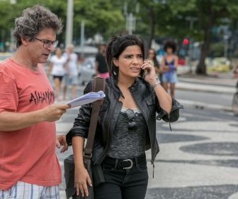 Vanessa Giácomo grava cenas de Pega Ladrão (Globo)