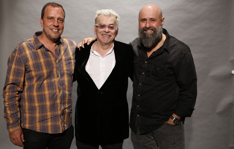 Andre Felipe Binder, Walcyr Carrasco e o diretor artístico Mauro Mendonça. Foto: TV Globo