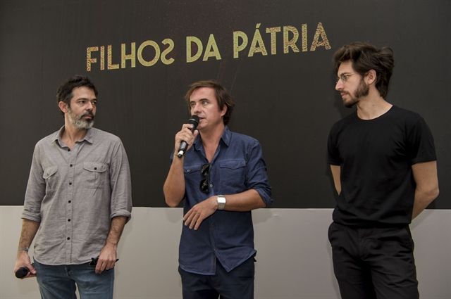 Bruno Mazzeo e os diretores Felipe Joffily e Henrique Sauer. Foto: Globo / Estevam Avellar