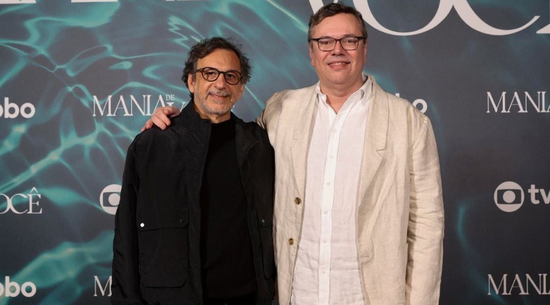 Carlos Araújo e João Emanuel. Foto: TV Globo/Lucas Teixeira