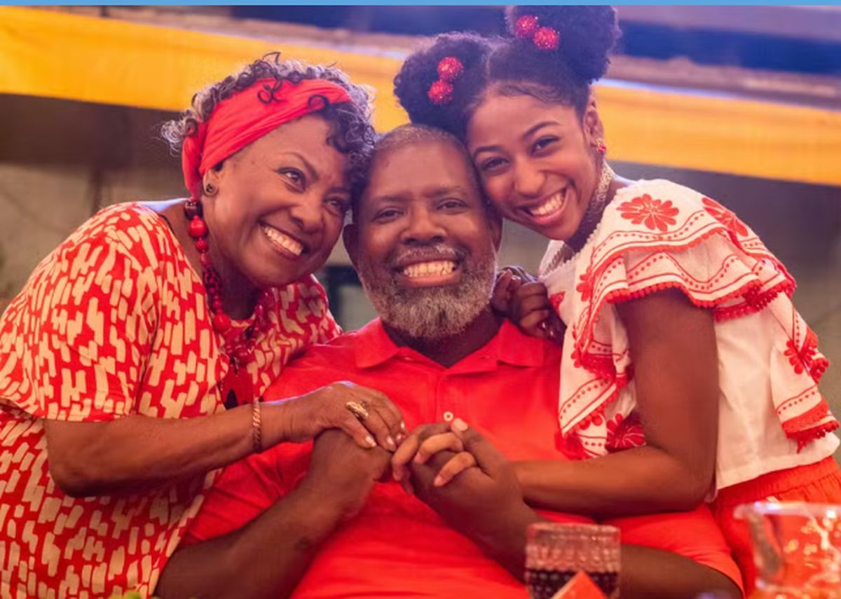 lza (Rosa Marya Colin), Péricles (Péricles) e Sofia (Carol Roberto). Foto: Globo/Jordan Vilas